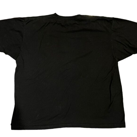 DC Comics Batman Shirt Mens XXL Black Short Sleeve Red Logo Silver Bats Graphic - Picture 7 of 8